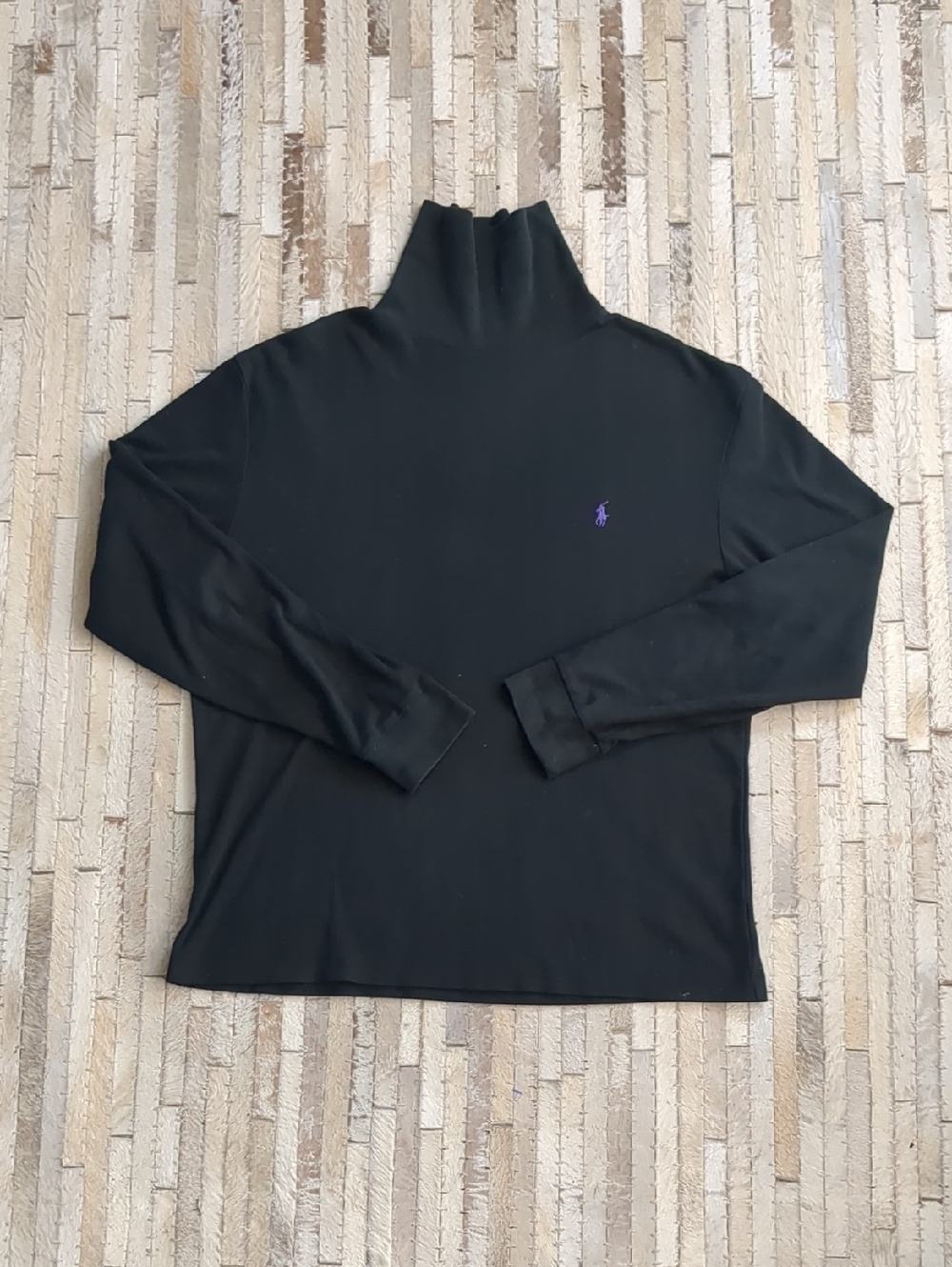 Polo Ralph Lauren Men's M Soft Cotton Black Turtleneck